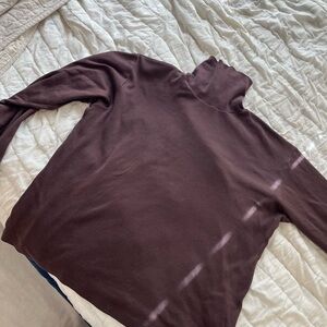 100% silk brown turtleneck